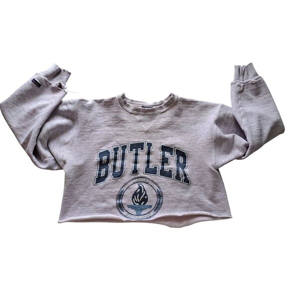 Jansport Tops - Vintage Jansport Butler University Cropped Crewneck Sweatshirt Distressed USA M